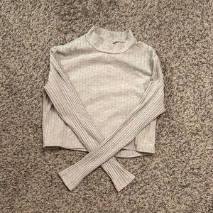 Gray Ribbed Women's Shirt